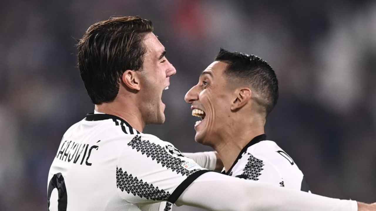 vlahovic e di maria - foto laPresse