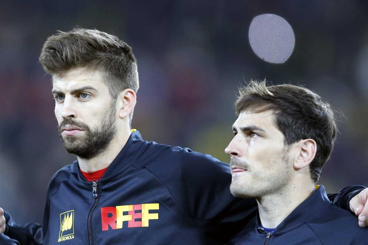 Casillas e Piqué polemica social