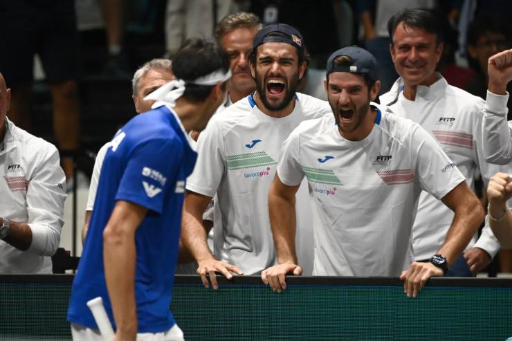 Matteo Berrettini sostiene gli Azzurri in Davis